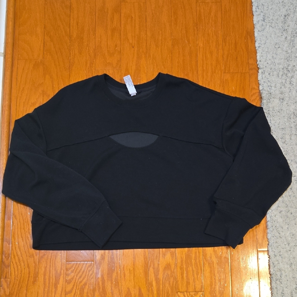 90 Degree by Reflex Cropped Scuba Pullover | Black Athleisure Top | XL | NWOT